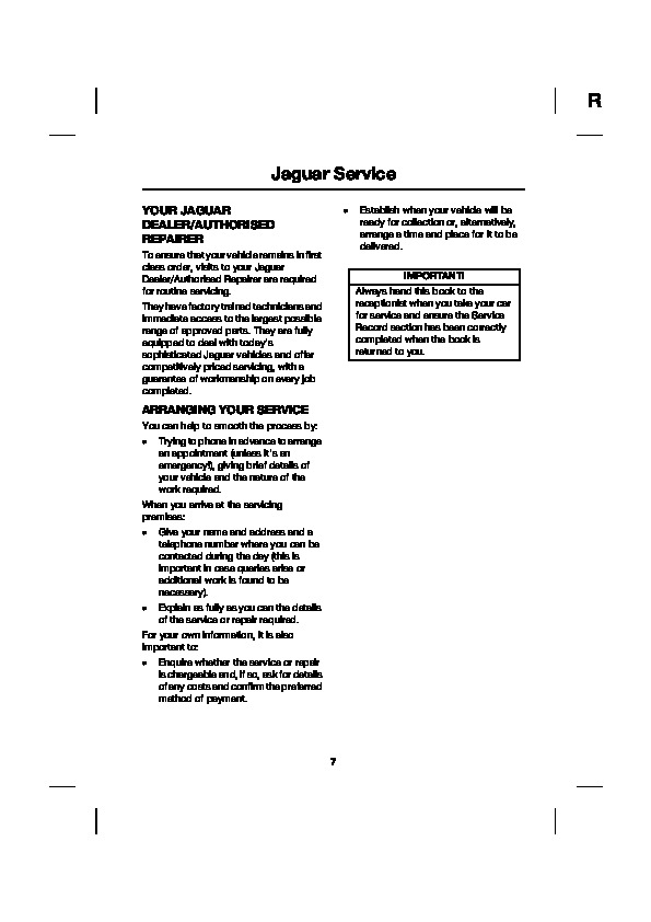 Jaguar X-Type XF XJ XF XK Service Manual Intervals Handbook