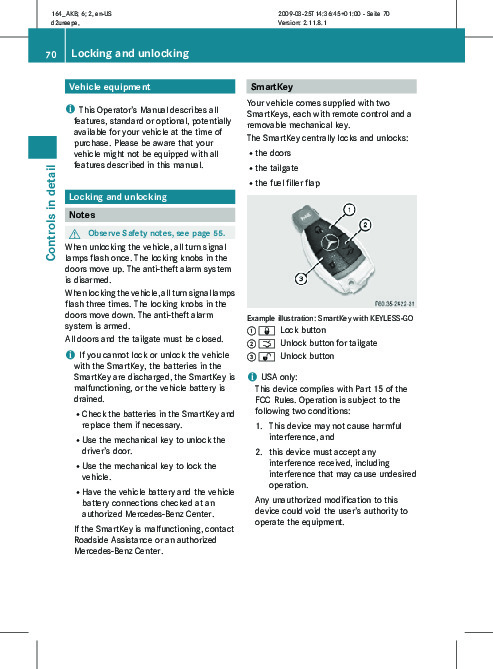 2009 Ml320 Bluetec Owners Manual