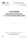 1987 Land Rover 2.5 Litre Turbo-charged Diesel Engine Workshop Bulletin page 1