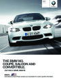 2011 BMW M3 Coupe Saloon Convertable E90 E92 E93 Catalog page 1