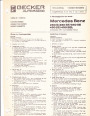 Mercedes-Benz 280S 280SE 350SE 450SE 450SEL BECKER EUROPA STEREO GRAND PRIX STEREO MEXICO Owners Manual page 1