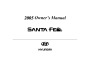 2005 Hyundai Santa Fe Owners Manual page 1