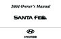 2004 Hyundai Santa Fe Owners Manual page 1