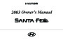 2003 Hyundai Santa Fe Owners Manual page 1